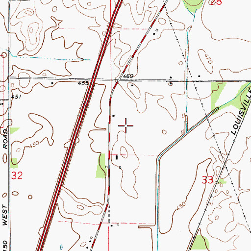 Topographic Map of Marsh Creek, IN