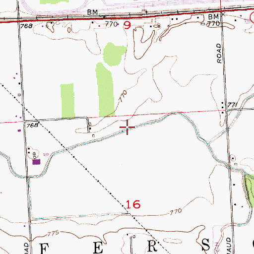 Topographic Map of Martin Ditch, IN