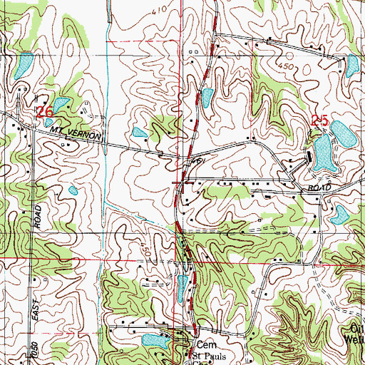 Topographic Map of Martin School, IN
