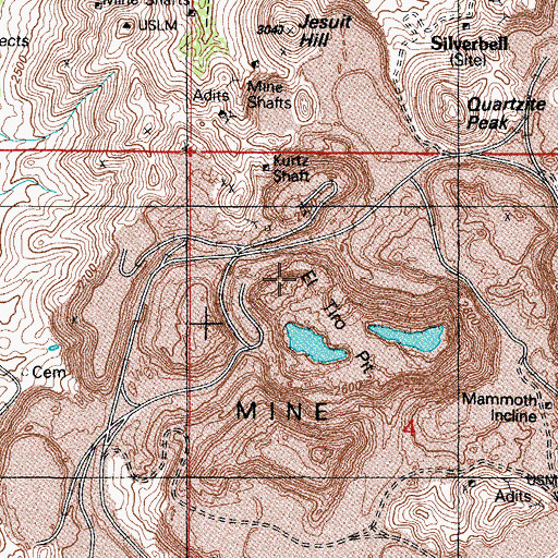 Topographic Map of El Tiro Pit, AZ