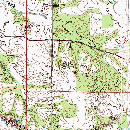 Topographic Map of Mast Cemetery, IN