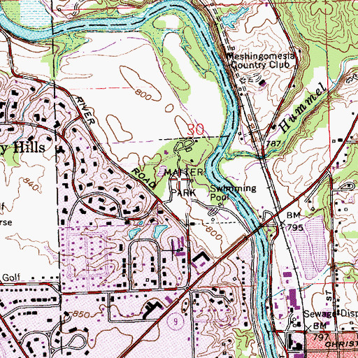 Topographic Map of Matter Park, IN
