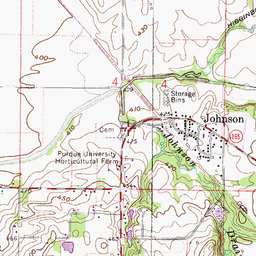 Topographic Map of Maumee Church, IN
