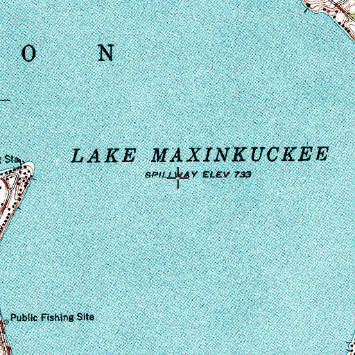 Topographic Map of Lake Maxinkuckee, IN