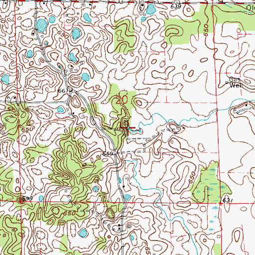 Topographic Map of Mays Branch, IN