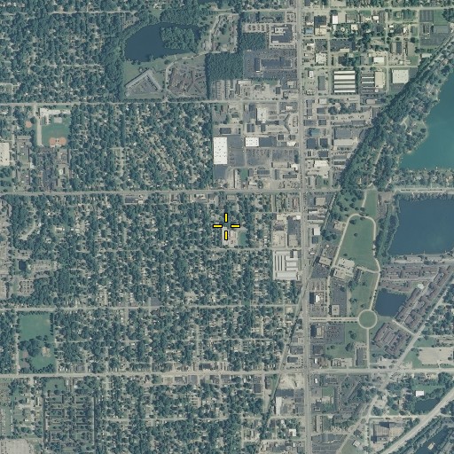 Aerial/Satellite Image of Rousseau McClellan Elementary School, IN