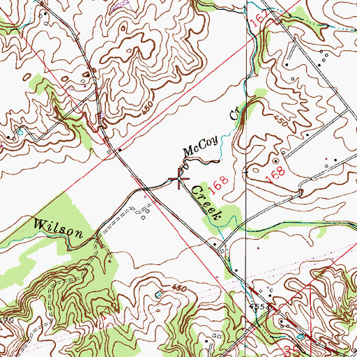 Topographic Map of McCoy Creek, IN