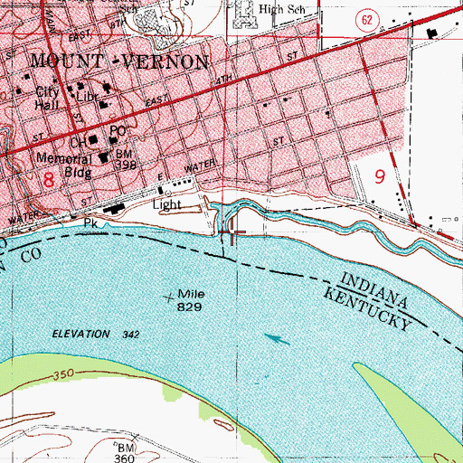 Topographic Map of McFadden Creek, IN