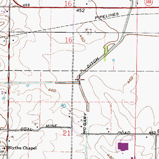 Topographic Map of McGray Ditch, IN