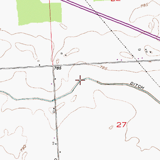 Topographic Map of McHenry Ditch, IN