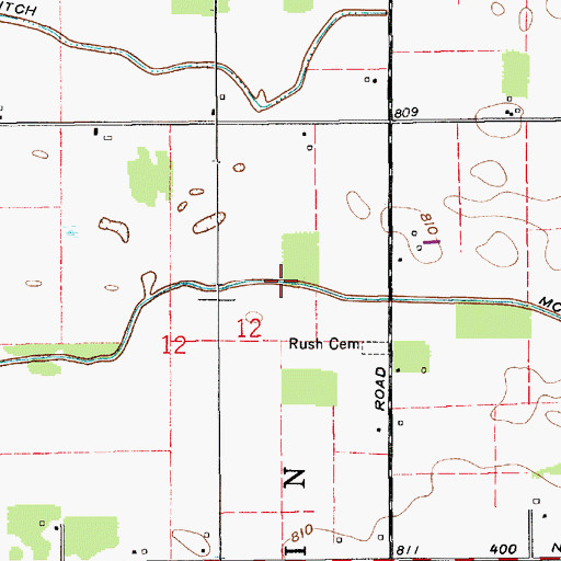 Topographic Map of McKay Dredge Ditch, IN