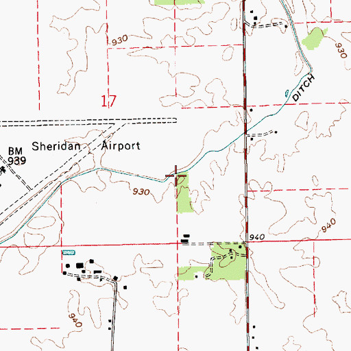 Topographic Map of McKinzie Ditch, IN