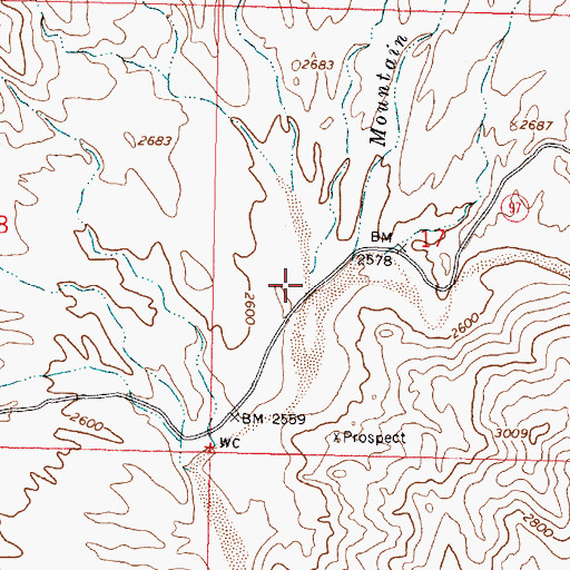 Topographic Map of Skunk Canyon, AZ