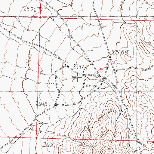 Topographic Map of Elbow Canyon, AZ