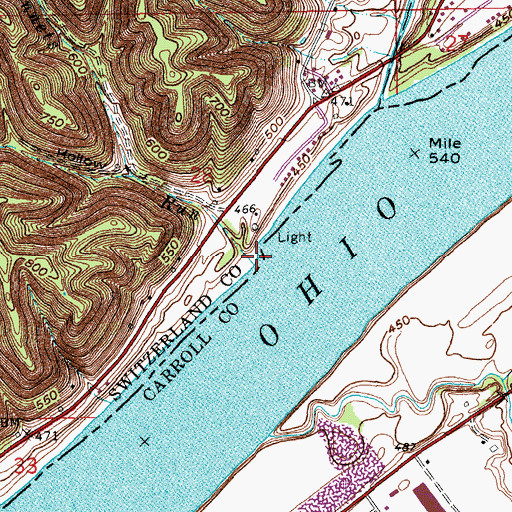 Topographic Map of Mennets Run, IN