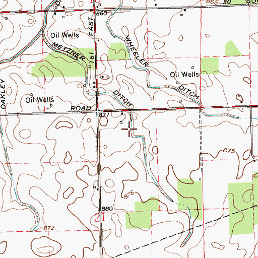 Topographic Map of Metzner Ditch, IN