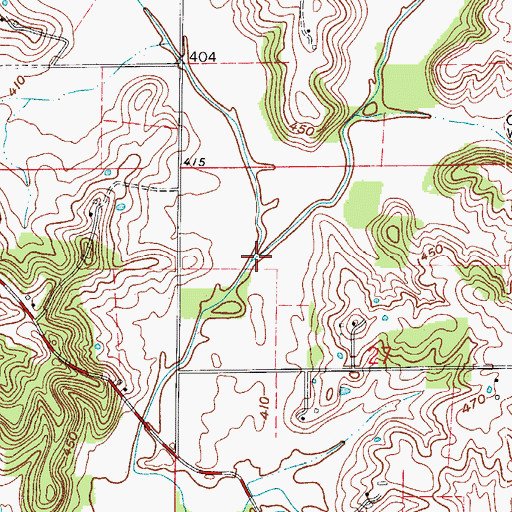Topographic Map of Middle Fork Crooked Creek, IN