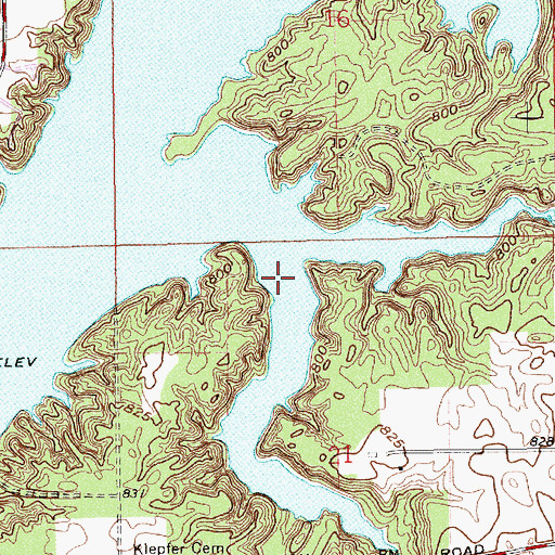 Topographic Map of Middle Fork Fall Creek, IN