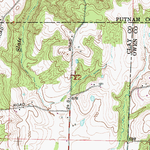 Topographic Map of Middle Narrows, IN