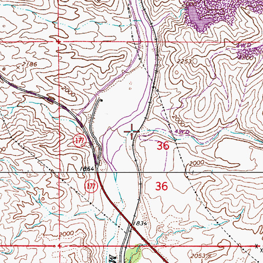 Topographic Map of Elder Gulch, AZ