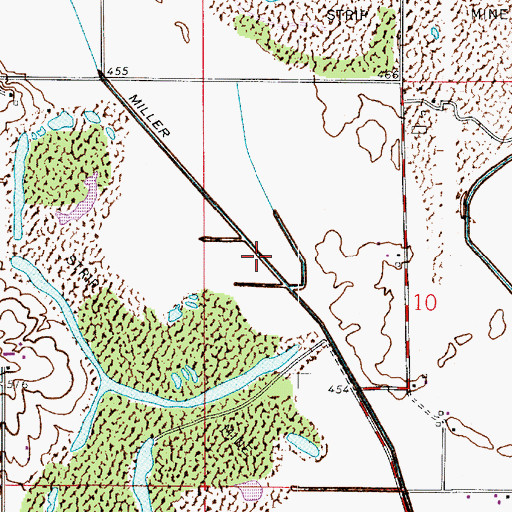 Topographic Map of Miller Ditch, IN