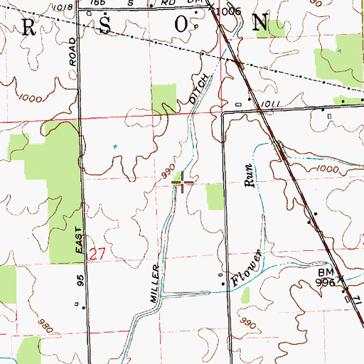 Topographic Map of Miller Ditch, IN