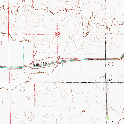 Topographic Map of Miller Ditch, IN