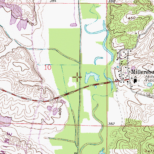 Topographic Map of Millersburg, IN