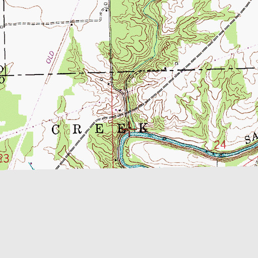 Topographic Map of Millstone Creek, IN