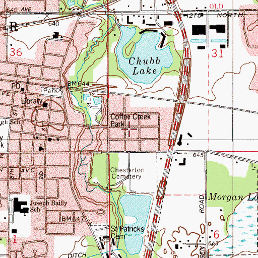 Topographic Map of Morgan Park, IN
