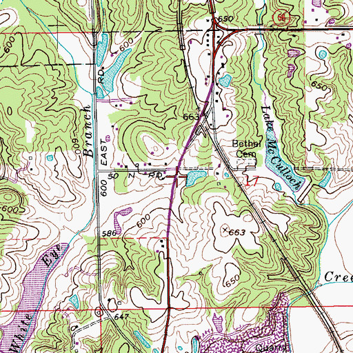 Topographic Map of Morgan Trail Park, IN