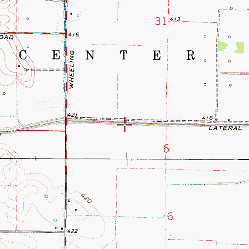 Topographic Map of Morrow Lateral, IN