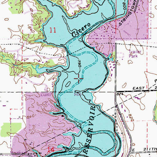 Topographic Map of Morse Reservoir, IN