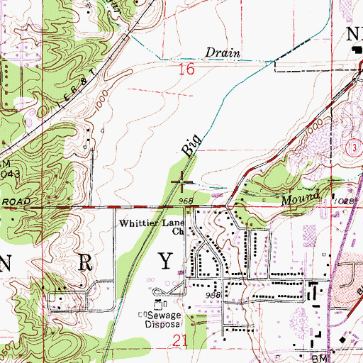 Topographic Map of Mound Run, IN
