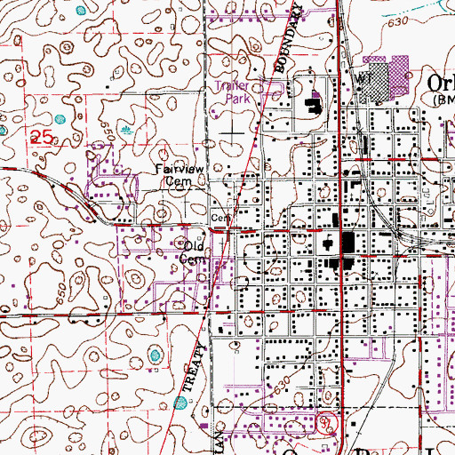 Topographic Map of Mount Carmel Church, IN