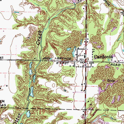 Topographic Map of Mount Lebanon Church, IN