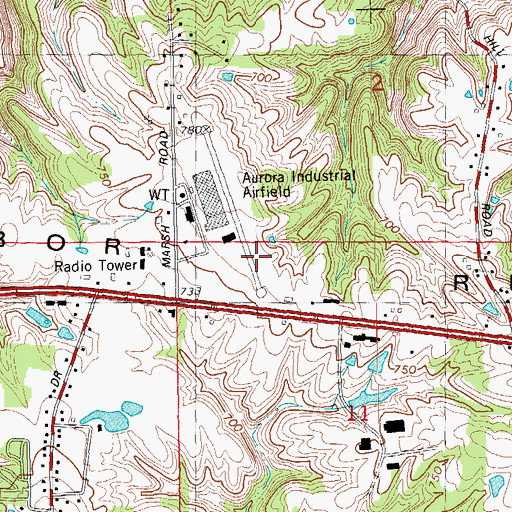 Topographic Map of Mount Tabor Ridge, IN