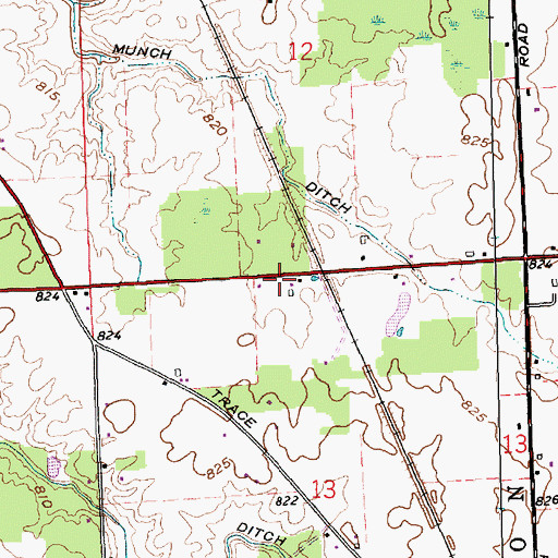 Topographic Map of Murdock Elementary School, IN