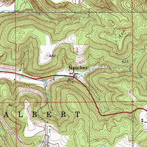 Topographic Map of Natchez, IN