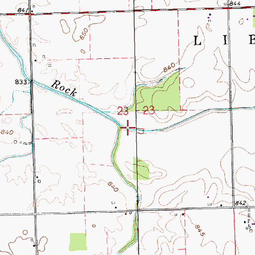 Topographic Map of Neff Ditch, IN