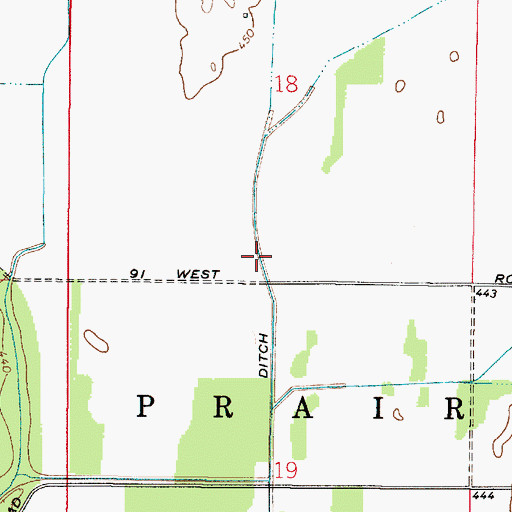 Topographic Map of Negro Ditch, IN