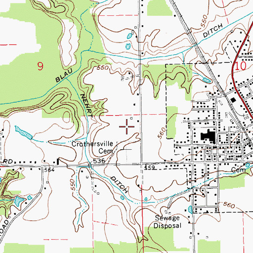 Topographic Map of Nehrt Ditch, IN