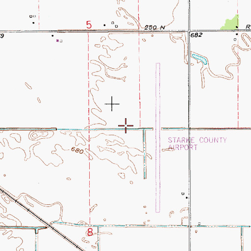Topographic Map of Newtson Ditch, IN