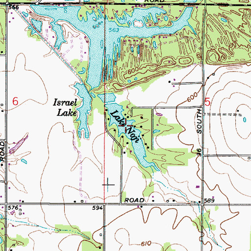 Topographic Map of Lake Noji, IN