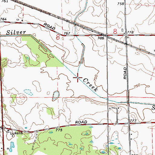 Topographic Map of Nordman Ditch, IN