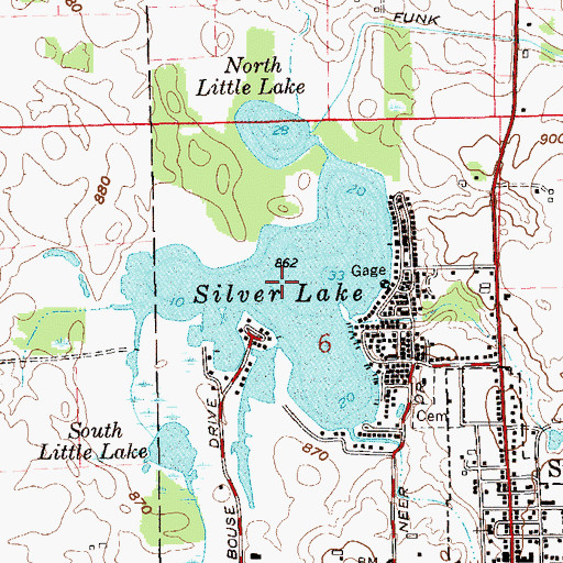 Topographic Map of North Little Lake, IN