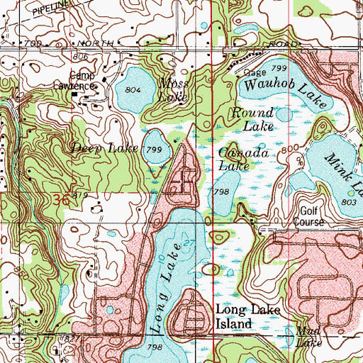 Topographic Map of Northwood Park, IN