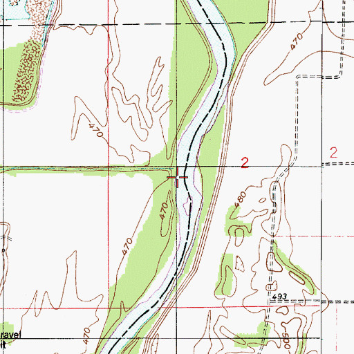 Topographic Map of Norton Creek, IN