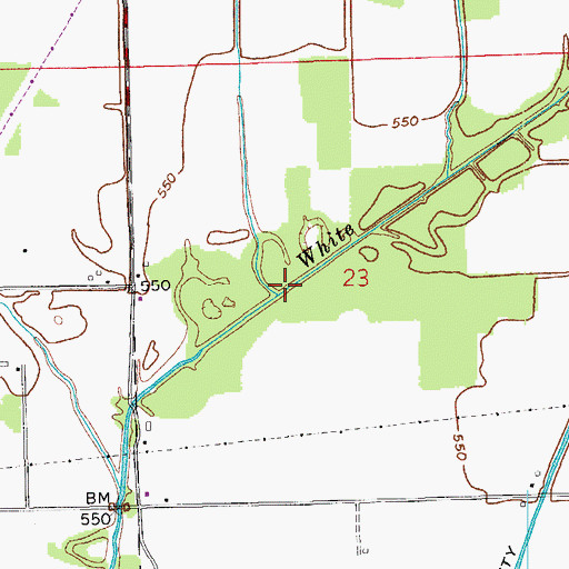 Topographic Map of Oathout Ditch, IN