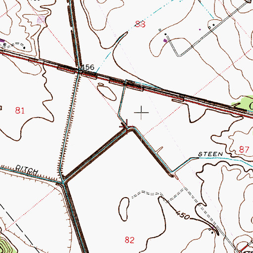 Topographic Map of Opossum Branch, IN